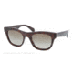 Prada JOURNAL PR04QS Single Vision Prescription Sunglasses PR04QS-2AU1X1-52 - Lens Diameter 52 mm, Frame Color Havana