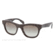 Prada JOURNAL PR04QS Single Vision Prescription Sunglasses PR04QS-DHO4M1-52 - Lens Diameter 52 mm, Frame Color Dark Brown