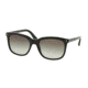 Prada JOURNAL PR12RS Single Vision Prescription Sunglasses PR12RS-1AB0A7-56 - Lens Diameter 56 mm, Frame Color Black