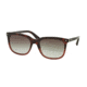 Prada JOURNAL PR12RS Single Vision Prescription Sunglasses PR12RS-TWC0A7-56 - Lens Diameter 56 mm, Frame Color Red Havana Gradient