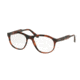 Prada JOURNAL PR12SV Single Vision Prescription Eyeglasses UBK1O1-52 - Brown Red Havana Frame