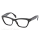 Prada JOURNAL PR14QV Progressive Prescription Eyeglasses 1AB1O1-51 - Black Frame