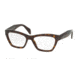 Prada JOURNAL PR14QV Progressive Prescription Eyeglasses 2AU1O1-53 - Havana Frame