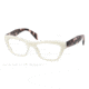 Prada JOURNAL PR14QV Progressive Prescription Eyeglasses 7S31O1-51 - Ivory Frame