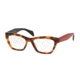 Prada JOURNAL PR14QV Progressive Prescription Eyeglasses TKR1O1-53 - Havana Frame