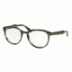 Prada JOURNAL PR18SV Single Vision Prescription Eyeglasses UEP1O1-51 - Striped Grey Green Frame