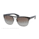 Prada L METAL PR52QS Progressive Prescription Sunglasses PR52QS-SL34M1-57 - Lens Diameter 57 mm, Frame Color Brushed Black