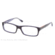 Prada Linea Rosa Eyeglasses PS11AV with Lined Bifocal Rx Prescription Lenses ZXZ1O1-53 - Blue/Azure Transparent Frame