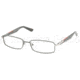 Prada Linea Rosa Eyeglasses PS54BV with No-Line Progressive Rx Prescription Lenses AAG1O1-5416 - Asphalt Demi Matte 
