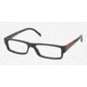 Prada Linea Rosa PS 01AV Eyeglasses Styles - Black Demi Matte Frame w/Non-Rx 51 mm Diameter Lenses, 1BO1O1-5115