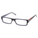 Prada Linea Rosa PS 01AV Eyeglasses Styles - Top Blue/Azure Transparent Frame w/Non-Rx 51 mm Diameter Lenses, ZXZ1O1-5115