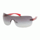 Prada Linea Rosa PS 02MS Sunglasses Styles - Top Currant-Fire Frame / Gray Gradient Lenses, ZYA3M1-0136