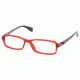 Prada Linea Rosa PS04BV Bifocal Eyeglasses - Red Crystal Demo Lens Frame / 53 mm Prescription Lenses, AB91O1-5315