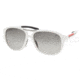 Prada Linea Rosa PS06IS Progressive Sunglasses - Matte White Frame w/ Gray Gradient 57 mm Diameter Lenses, ZVG3M1-5715