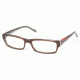 Prada Linea Rosa PS09AV SV Prescription Eyeglasses - Morish/Transparent Morish Frame / 53 mm Prescription Lenses, ZX01O1-5316