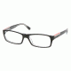 Prada Linea Rosa PS11AV Bifocal Eyeglasses - Top Black/Crystal Frame / 53 mm Prescription Lenses, 2AF1O1-5316