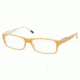 Prada Linea Rosa PS11AV Bifocal Eyeglasses - Top Gorse/White Frame / 53 mm Prescription Lenses, GP41O1-5316