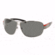 Prada PS50HS Single Vision Prescription Sunglasses PS50HS-5AV1A1-6809 - Frame Color Gunmetal, Lens Diameter 68 mm