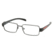 Prada Linea Rosa PS51AV SV Prescription Eyeglasses - Matte Black+black Rubber Frame / 54 mm Prescription Lenses, 1BO1O1-5416