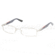 Prada Linea Rosa PS54BV Progressive Eyeglasses - Silver Demi Matte Demo Lens Frame / 52 mm Prescription Lenses, 1AP1O1-5216