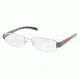 Prada Linea Rosa PS55AV SV Prescription Eyeglasses - 1BC1O1 Silver Demo Lens Frame / 51 mm Prescription Lenses, 1BC1O1-5117