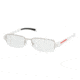 Prada Linea Rosa PS55AV SV Prescription Eyeglasses - AAI1O1 Silver Demo Lens Frame / 53 mm Prescription Lenses, AAI1O1-5317