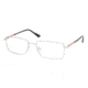 Prada Linea Rosa PS58AV Progressive Eyeglasses - Silver Demi Matte Frame / 53 mm Prescription Lenses, 1AP1O1-5317