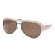 Prada Linea Rosa PS04LS SV Prescription Sunglasses - Black Brown Frame w/ 59 mm Diameter Lenses, GWZ8C1-5914