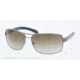 Prada Linea Rosa Sunglasses PS54IS 75S4M1-65 - Brushed Gunmetal Frame, Green Gradient Lenses