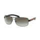 Prada Linea Rosa Sunglasses PS54IS 7AX0A7-65 - Black Frame, Gray Gradient Lenses
