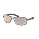 Prada Linea Rosa Sunglasses PS54IS AGG2D2-65 - Grey Demishiny Frame, Grey Mirror Rose Gold Lenses