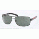 Prada Linea Rosa Sunglasses PS54IS OAV3O1-65 - Aspalth Frame, Green Lenses