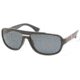 Prada Linea Rossa PS04MS Sunglasses 1BO5Z1-6314 - Demi Matte Black Polarized Gray