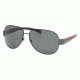 Prada Linea Rosa PS51LS SV Prescription Sunglasses - Black Frame / 59 mm Prescription Lenses, 7AX1A1-5914