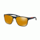 Prada LJ SILVER PS56QS Single Vision Prescription Sunglasses PS56QS-VHM5N0-56 - Lens Diameter 56 mm, Frame Color Yellow/blue Rubber