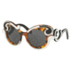 Prada MINIMAL BAROQUE PR23NS Sunglasses VAL1A1-52 - Ivory Havana Frame, Grey Lenses