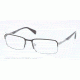 Prada MINIMAL CONCEPT PR61QV Single Vision Prescription Eyeglasses 7AX1O1-56 - Top Black/Gunmetal Frame