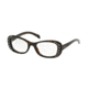 Prada ORNATE PR21RV Progressive Prescription Eyeglasses 2AU1O1-51 - Havana Frame
