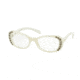 Prada ORNATE PR21RV Progressive Prescription Eyeglasses 7S31O1-51 - Ivory Frame