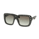 Prada ORNATE PR30QS Sunglasses 1AB0A7-56 - Black Frame, Grey Gradient Lenses
