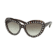 Prada ORNATE PR31QS Single Vision Prescription Sunglasses PR31QS-2AU0A7-57 - Lens Diameter 57 mm, Frame Color Havana