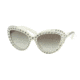 Prada ORNATE PR31QS Single Vision Prescription Sunglasses PR31QS-7S30A7-57 - Lens Diameter 57 mm, Frame Color Ivory