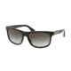 Prada PLAQUE PR15RS Single Vision Prescription Sunglasses PR15RS-1AB0A7-60 - Lens Diameter 60 mm, Frame Color Black