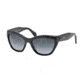 Prada POEME PR02QS Bifocal Prescription Sunglasses PR02QS-1AB5W1-56 - Lens Diameter 56 mm, Frame Color Black