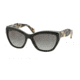 Prada POEME PR02QS Bifocal Prescription Sunglasses PR02QS-TFN3M1-56 - Lens Diameter 56 mm, Frame Color Opal Grey/grey