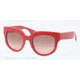 Prada POEME PR07QS Bifocal Prescription Sunglasses PR07QS-RO20A5-51 - Lens Diameter 51 mm, Frame Color Top Red/orange