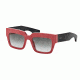 Prada POEME PR28PS Single Vision Prescription Sunglasses PR28PS-SMN0A7-51 - Lens Diameter 51 mm, Frame Color Red