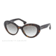 Prada PORTRAIT PR15QS Single Vision Prescription Sunglasses PR15QS-2AU0A7-53 - Lens Diameter 53 mm, Frame Color Havana