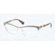 Prada PORTRAIT PR57QV Progressive Prescription Eyeglasses QE71O1-56 - Beige/pale Gold Frame