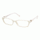 Prada PR 07NV Eyeglasses Styles - Ivory Trap Frame w/Non-Rx 53 mm Diameter Lenses, AB11O1-5317